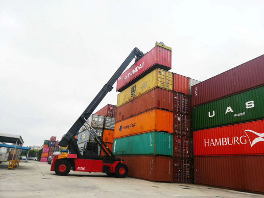 Cummins Engine 45 Ton Container Reach Stacker لمنافذ الشحن