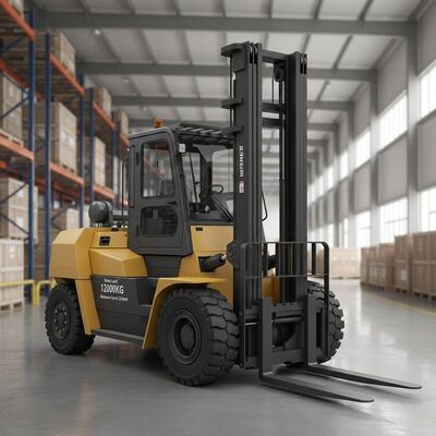 Rated Load 12000KG Heavy Lift Forklift Telescopic Mast Type Maximum Speed 25 Kmh Heavy Duty Warehouse Forklift Equipment