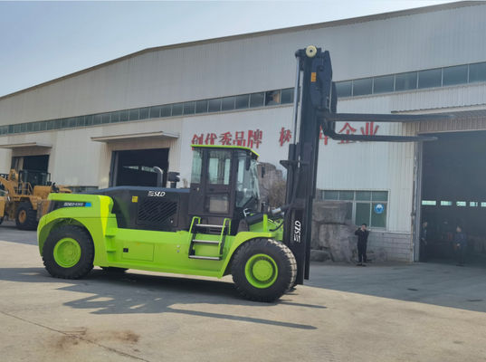 Cummins Engine 30T رافعة شوكية لمناولة الحاوية مع محدد موضع الشوكة الهيدروليكية